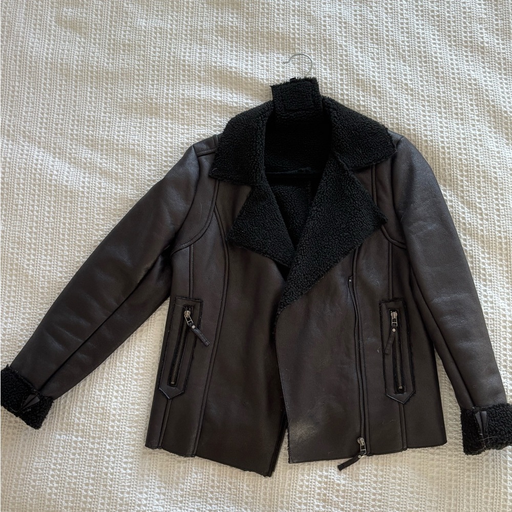 Max Studio - Sherpa Moto / Aviation Jacket – Black